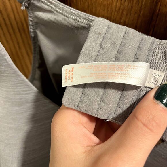 Cacique Lightly Lined No Wire Bra 44DD Grey Heathered Comfort Adjustable - Picture 6 of 6